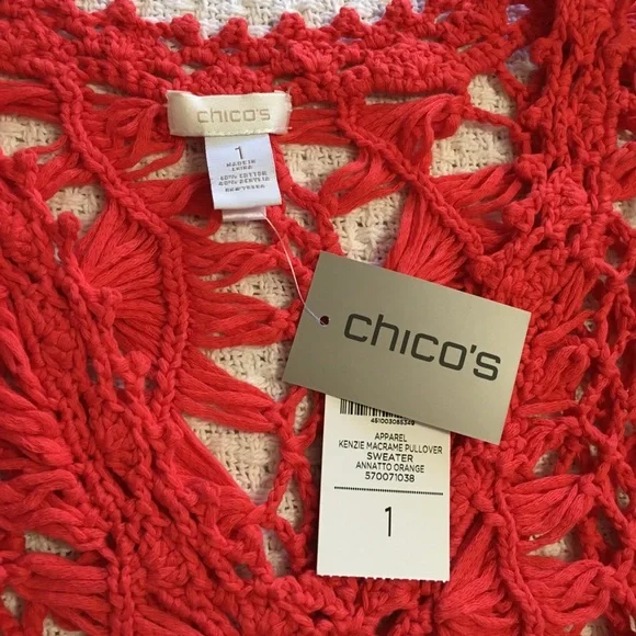 Chico’s Kenzie Macrame size 1 beach cover up - Picture 5 of 7